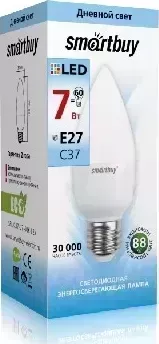 Лампа SMARTBUY (SBL-C37-07-60K-E27) C37-07W/6000/E27 (10) Светодиодная (LED)