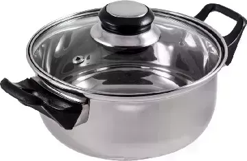 Кастрюля MALLONY BAK-02 с крышкой 2,0л нерж.(985871). Посуда с