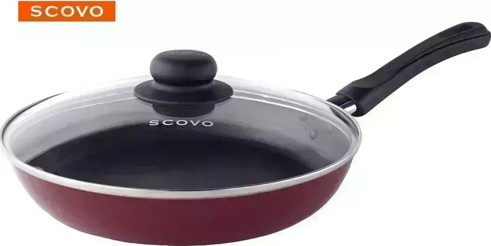 Сковорода SCOVO expert СЭ-028 со стекл. крышкой д.24 см (2)
