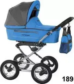 Коляска 2 в 1 BEBETTO модульная 2 в 1 Expander (темно-голубой/серый) 189