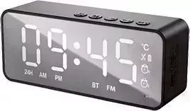 Часы настольные SOUNDMAX SM-1520B(черный с белым)