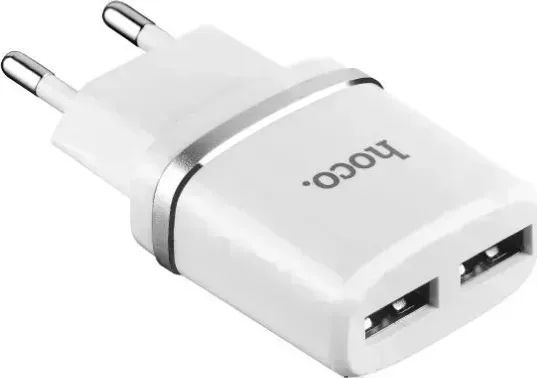 Сетевое зарядное устройство HOCO (6957531047759) C12 2USB 2.4A белый