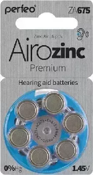 Батарейки PERFEO ZA675-6BL AIROZINC PREMIUM (6)