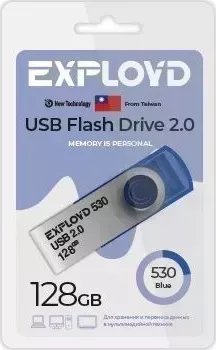Флеш-накопитель EXPLOYD EX-128GB-530-Blue USB флэш-накопитель