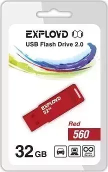 Флеш-накопитель EXPLOYD 32GB-560-красный USB флэш-накопитель
