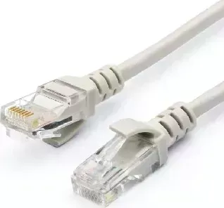 Кабель Патч-корд ATCOM (АТ4965) литой UTP, RJ45, Cat.5e - 15м, серый