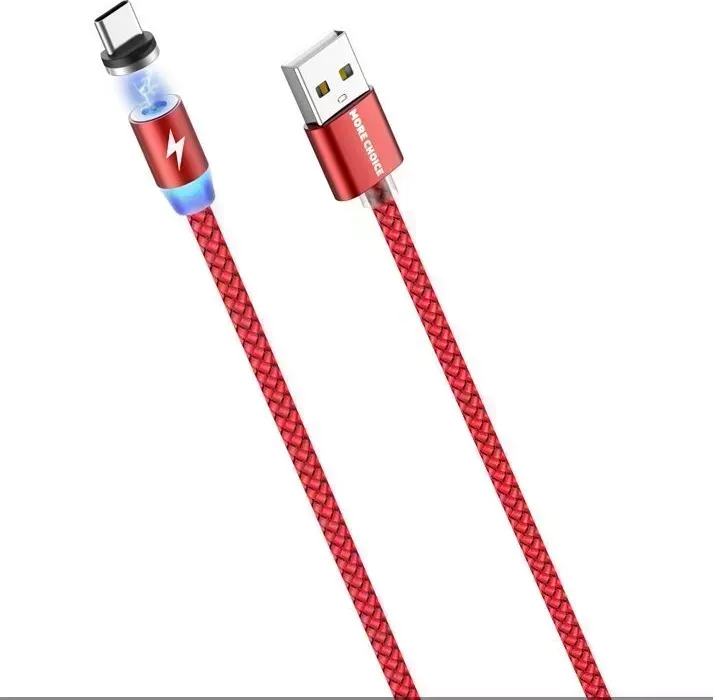 Кабель MORE CHOICE (4627151194264) K61Sa USB (m)-Type-C (m) 3.0А 1.0м - красный