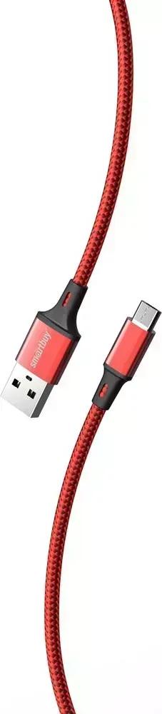 Кабель SMARTBUY (iK-22-S14rb) S14 MicroUSB красный/черн., 3 А, 2 м