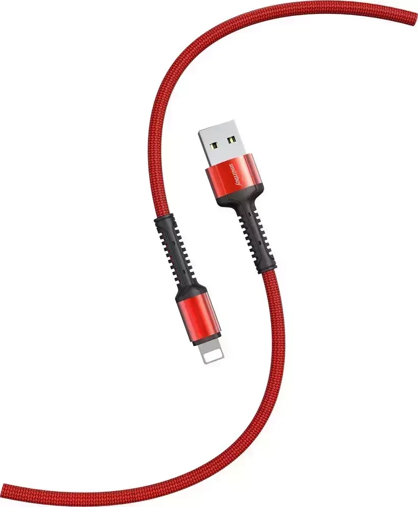 Кабель SMARTBUY (iK-512-S26r) S26 Lightning красн., 3 А,PD,нейл.,1 м