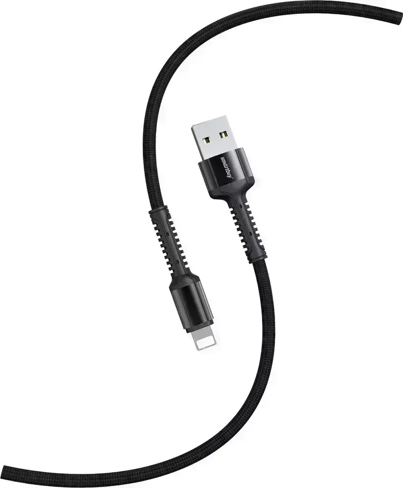 Кабель SMARTBUY (iK-512-S26b) S26 Lightning черный.,3 А,PD,нейл.,1м