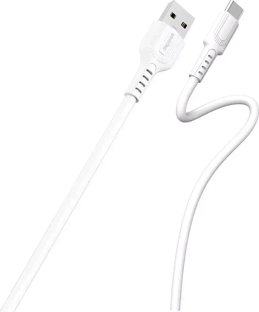 Кабель SMARTBUY (iK-3112-S33w) S33 Type C белый, 5 А, мощь, 1 м, TPE