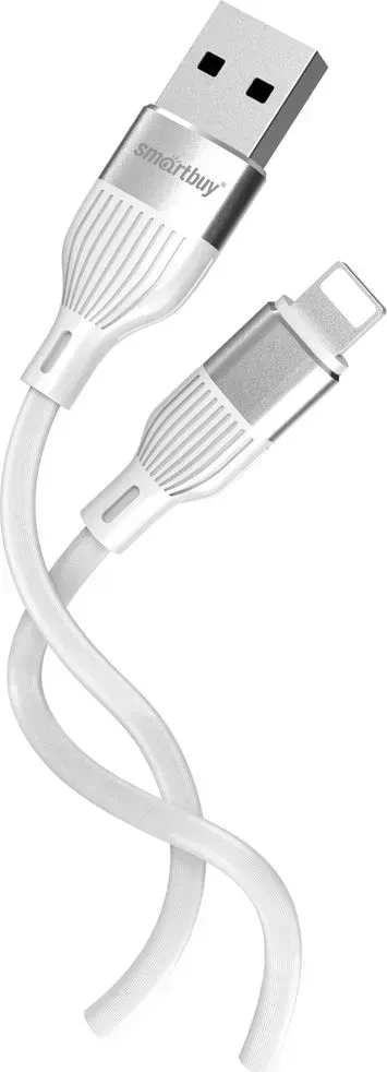 Кабель SMARTBUY (iK-512-S72w) S72 Lightning белый, 2.4 А, сил., 1м