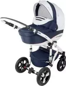 Коляска 2 в 1 BEBE-MOBILE модульная 2 в 1 Toscana (темно-синий/белый/полоска) 01P