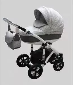 Коляска 2 в 1 BEBE-MOBILE модульная 2 в 1 Toscana (серый/принт) 227W