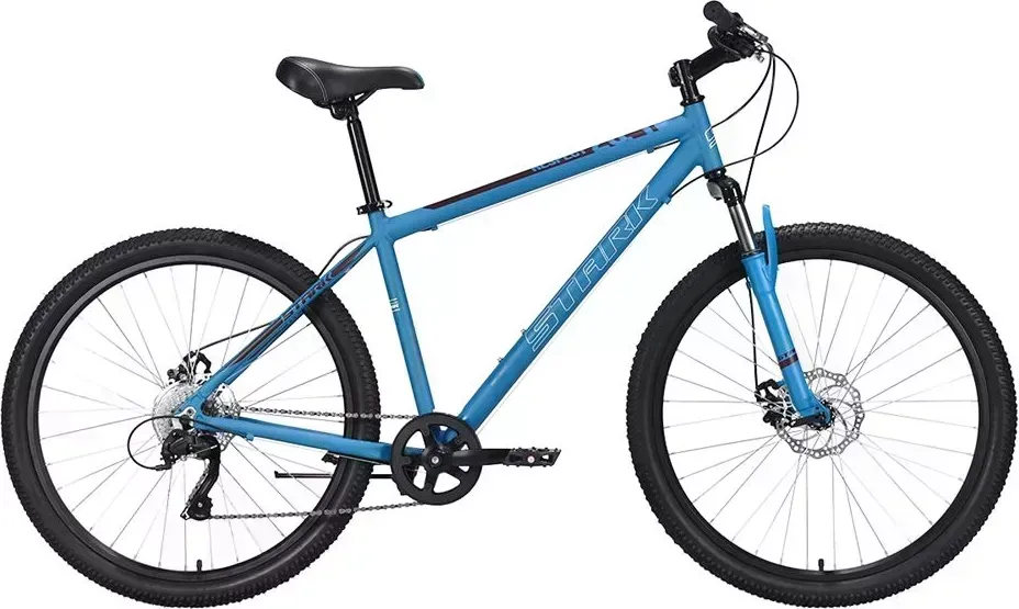 Велосипед STARK Respect 26.1 D Microshift синий/черный 20" HQ-0010207