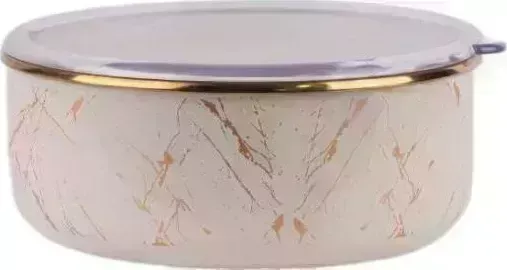 Миска КАТЮША 3022-100-2 1,0л. эмалированная с крышкой