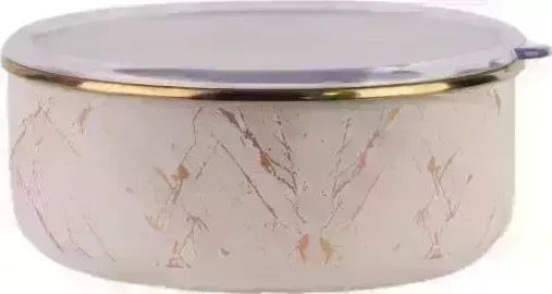 Миска КАТЮША 3022-080-2 0,8л. эмалированная с крышкой