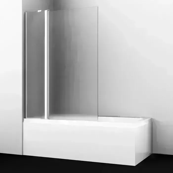 Шторка для ванны Wasserkraft Berkel 110х140 матовая, хром (48P02-110L Matt glass Fixed)