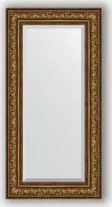 Зеркало Evoform с фацетом в багетной раме Exclusive 60x120 см, виньетка состаренная бронза 109 мм (BY 3505)