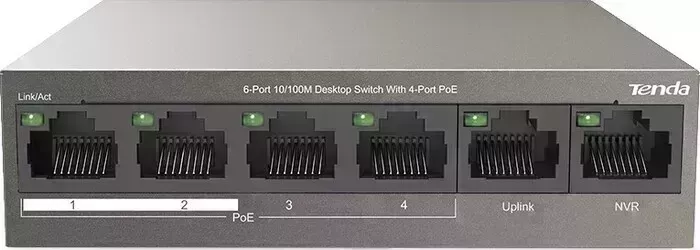 Коммутатор Tenda TEF1106P-4-63W PoE