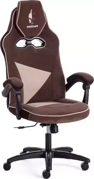 Кресло офисное TetChair Arena флок коричневый/бежевый 6/7