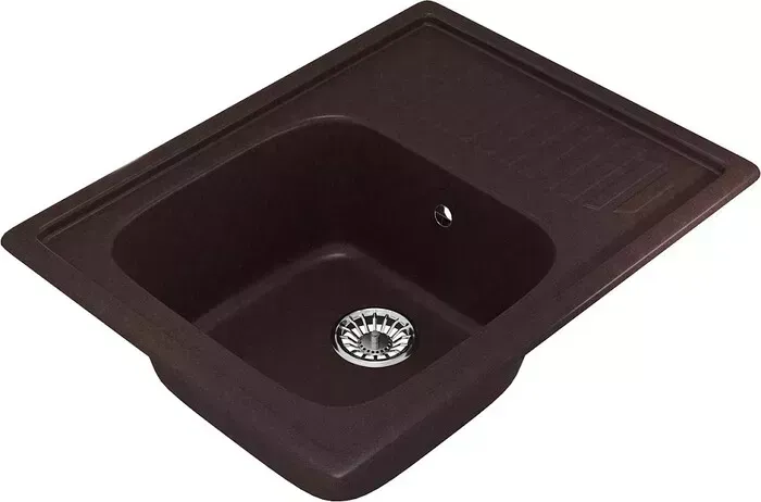 Мойка кухонная Mixline ML-GM18 65х50 с крылом, шоколад 345 (4660105233190)