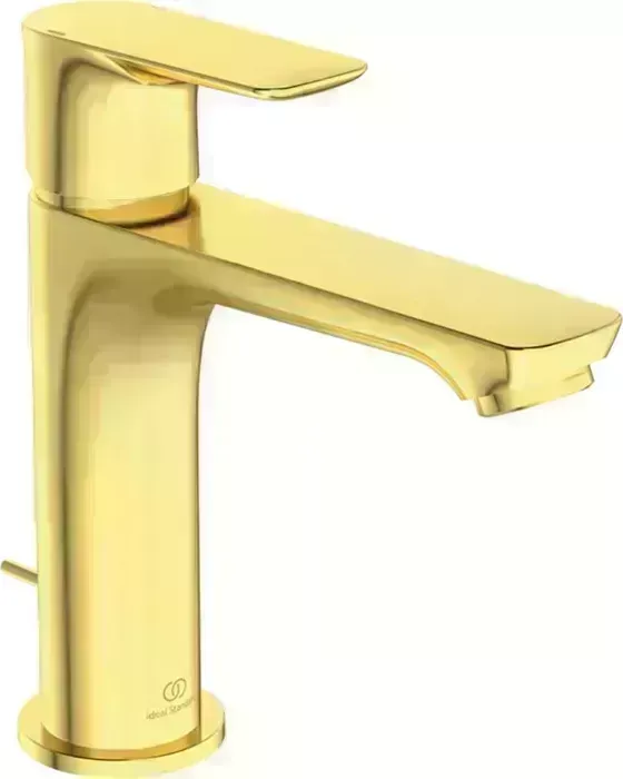 Смеситель для раковины Ideal Standard Connect Air Grande с донным клапаном, шлифованное золото (A7012A2)