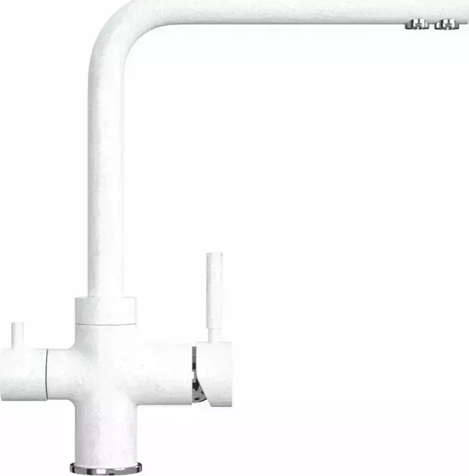 Смеситель для кухни GREENSTONE GS-005-331 с подключением к фильтру, белый