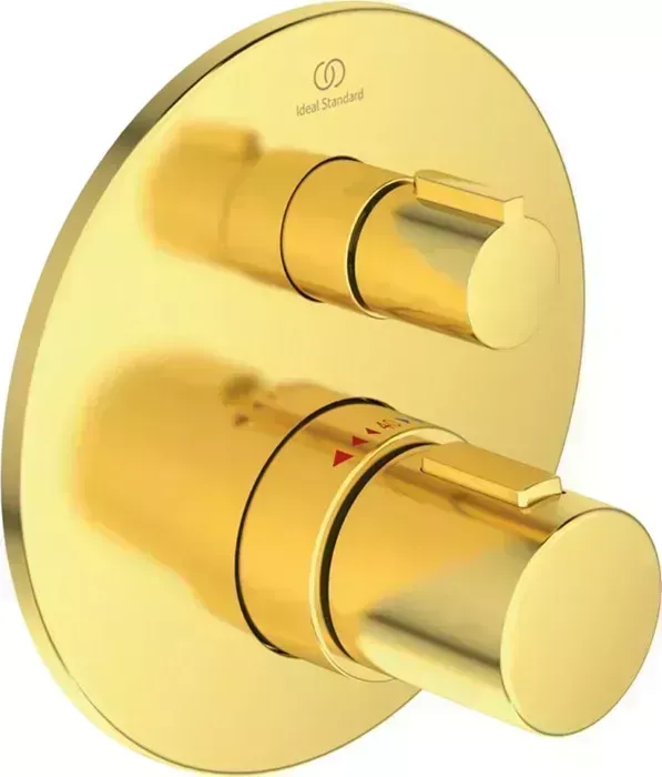 Термостат для душа Ideal Standard Ceratherm T100 механизма A1000NU, шлифованное золото (A5813A2)