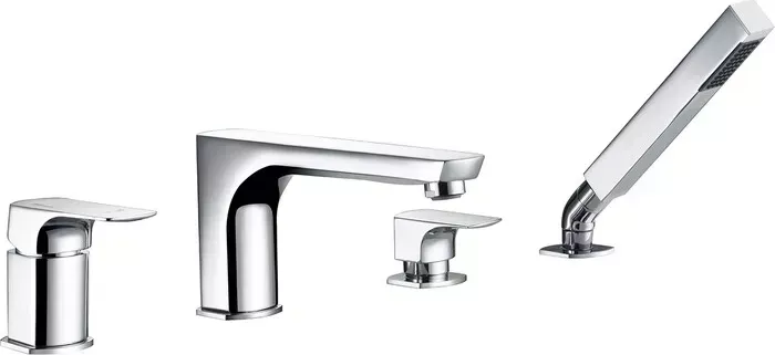 Смеситель на борт ванны Wasserkraft Salm 4 отверстия, хром (2755)