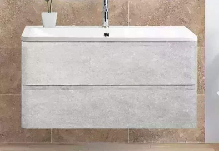 Тумба под раковину BELBANGO Albano 120 весная, Cemento Verona Grigio (Albano-1200-2C-SO-CVG)