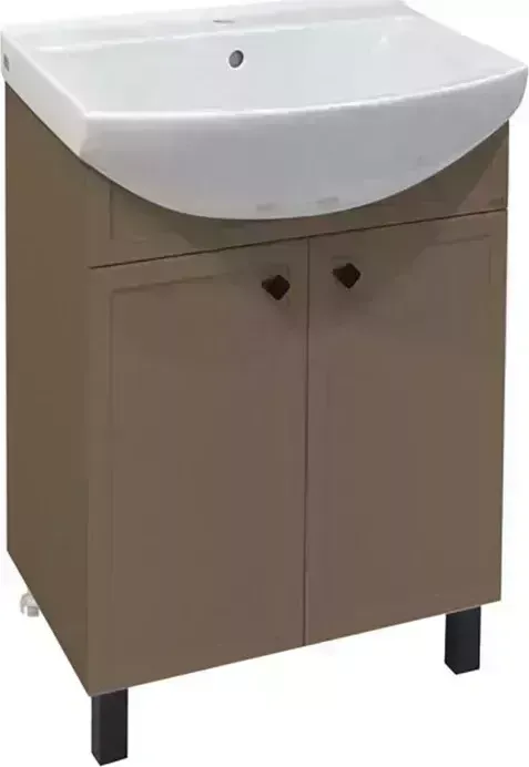 Тумба под раковину Runo Римини 61х29 бежевая (00-00001274)