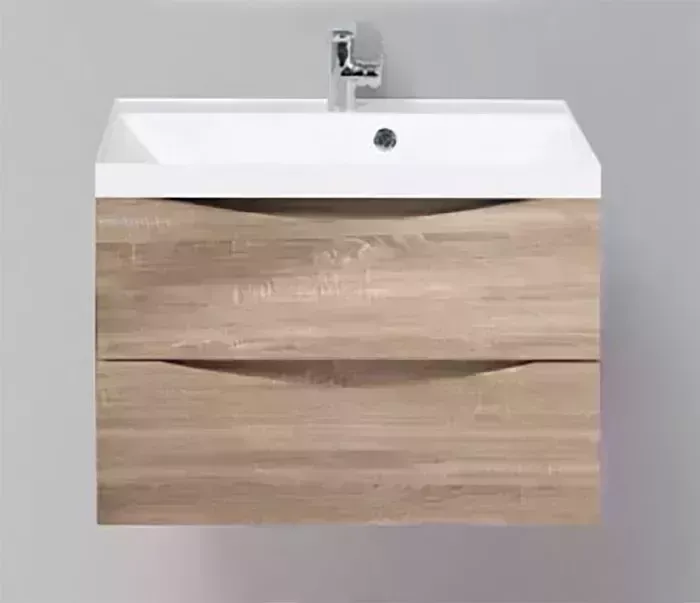 Тумба с раковиной BELBANGO с Marino 70 Rovere Bianco (MARINO-700-2C-SO-WO-P, BB700/450-LV-MR-AST)