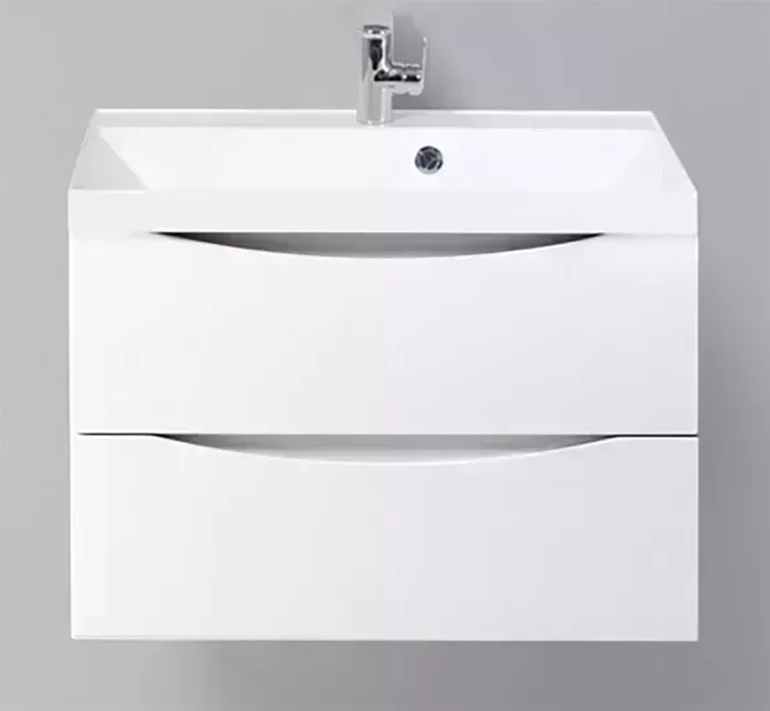 Тумба с раковиной BELBANGO с Marino-Cer 70 Bianco Opaco (MARINO-CER-700-2C-SO-BO-P, BB-0321-70-LVB)