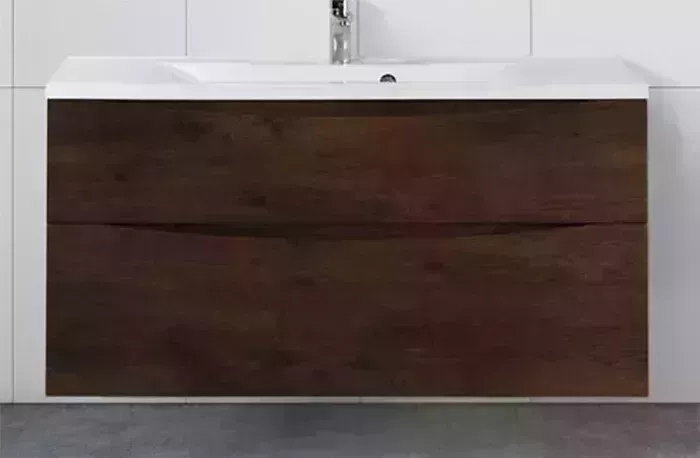 Тумба с раковиной BELBANGO с Marino-H60 110 Rovere Moro (MARINO-H60-1100-2C-SO-RW-P, BB1100/450-LV-MR-PR)