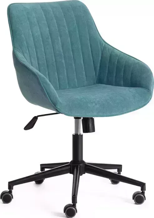 Кресло офисное TetChair DUBLIN велюр Clermon, бирюзовый, 140