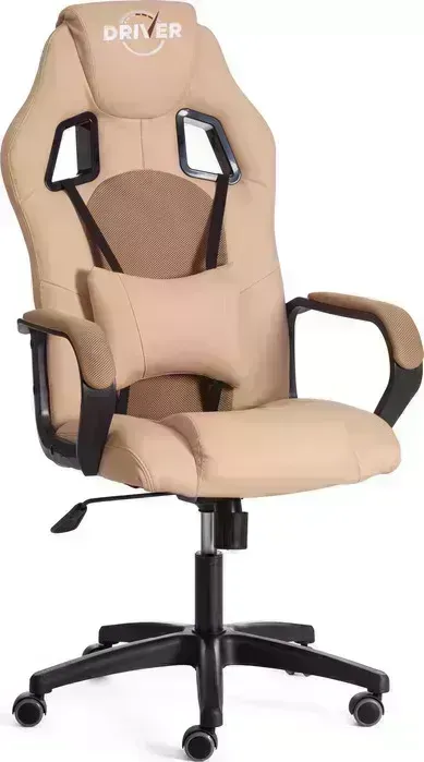 Кресло офисное TetChair Driver (22) кож/зам/ткань, бежевый/бронза 36-34/TW-21