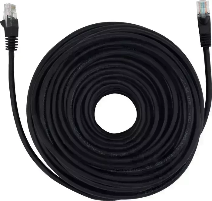 Кабель Патч-корд Buro UTP 4 пары cat5E CCA molded 30м черный RJ-45 (m)-RJ-45 (m)