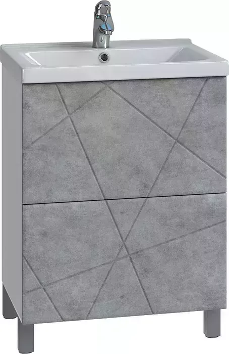 Тумба под раковину VIGO Geometry 2-500 бетон (4640027142275)