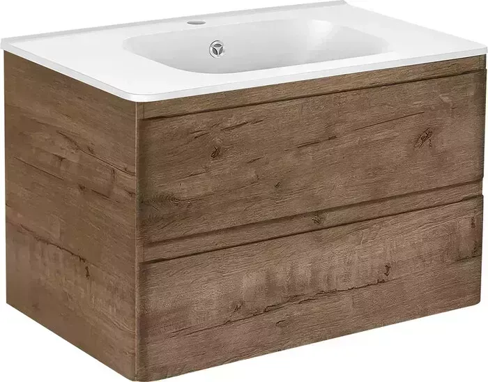Тумба с раковиной Vincea с Vico 80х47 V.Oak (VMC-2V800VO, VCB-2VP800W)