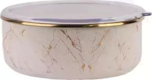 Миска КАТЮША 3022-065-2 0,65л. эмалированная с крышкой
