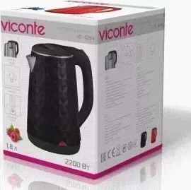 Чайник электрический VICONTE VC-3294 чёрный 1,8л нержавейка