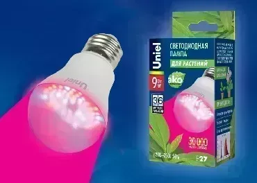 Лампа UNIEL 09645 LED-A60-9W/SP/E27/CL ALM01WH декоративная светодиодная
