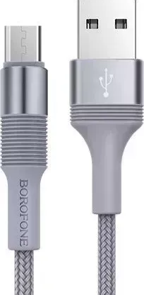 Кабель BOROFONE BX21 "Outstanding" USB-microUSB 2.4A 1M серый microUSB 1M