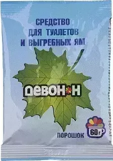 Порошок ЭКУМ Девон-Н 60 г. (для биотуалетов, выгребных ям, удаления запахов и загрязнений) 324234 Биотуалет 60 и
