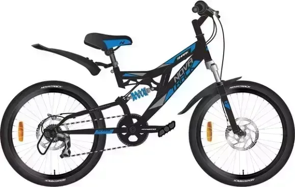 Велосипед NOVATRACK 20SS6D.SHARK.BK20 20" SHARK чёрный 140670