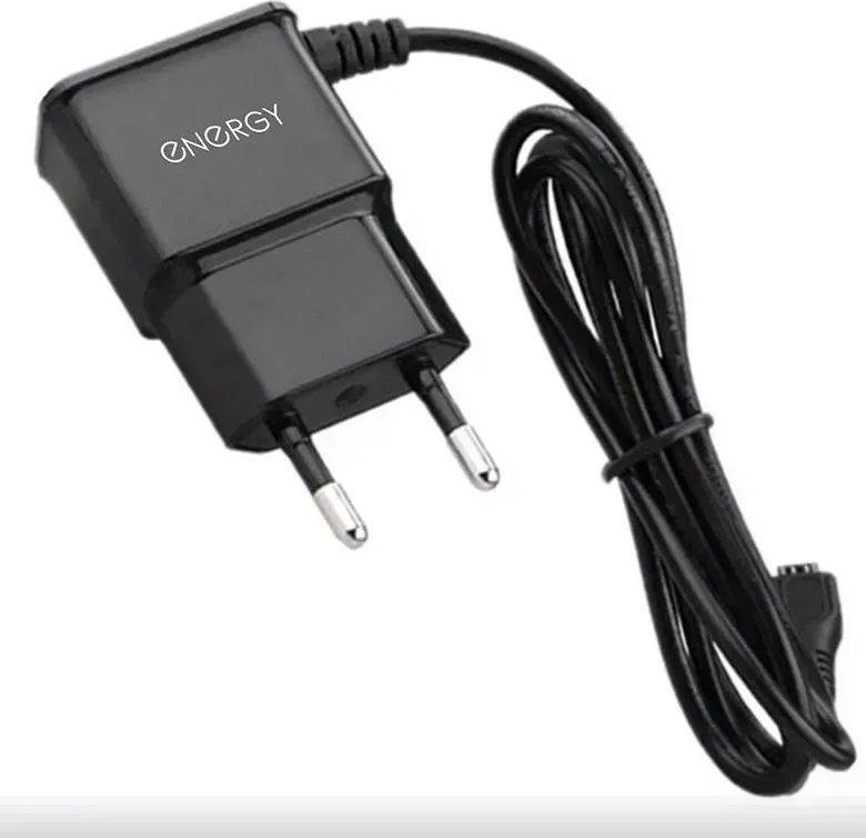 Сетевое зарядное устройство ENERGY ET-13 с кабелем micro-USB, 1А, цвет - чёрный 100295