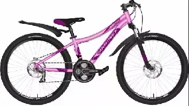 Велосипед NOVATRACK 24AHD.KATRINA.10GPN20 24" KATRINA алюм.рама 10", розовый 140703