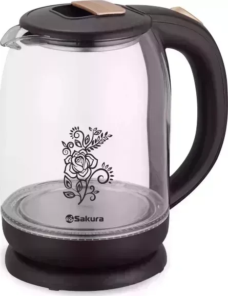 Чайник электрический SAKURA SA-2709BR стекло коричневый