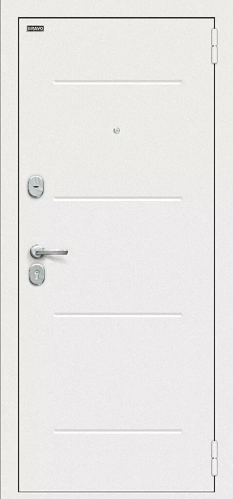 Дверь входная BRAVO Аура Kale Входные двери Шагрень белая/Off-white
